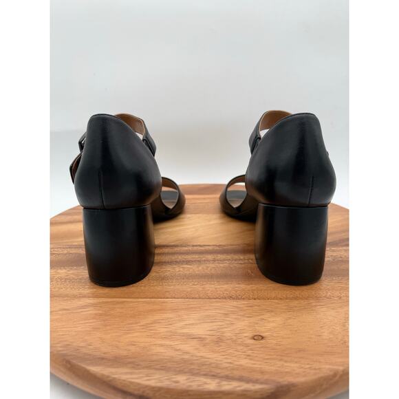 Vionic Chardonnay Heeled Strappy Black Leather Supportive Sandal Women’s Size 10 - Picture 7 of 9